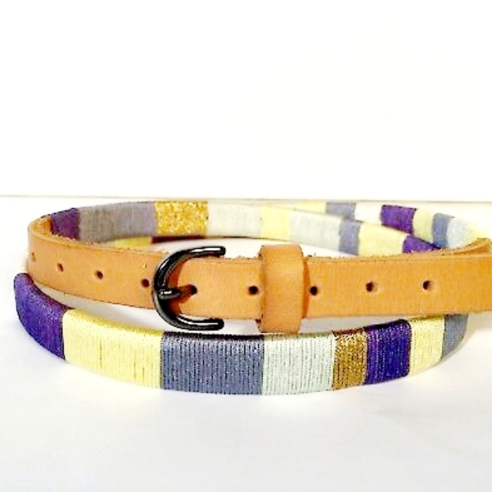 J CREW Metallic Threaded Skinny Belt NWOT - Picture 13 of 15